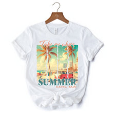 Carregar imagem no visualizador da galeria, Summer Never Ends T-Shirt, Vintage White and Natural Van Tee
