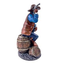 Carregar imagem no visualizador da galeria, Western Skeleton Gunslinger Statue Figurine, 10" Gothic Cowboy Wild West Home Decor
