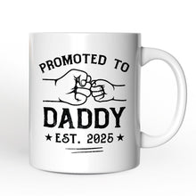 Carregar imagem no visualizador da galeria, Promoted to Daddy Est. 2025 Personalized Mug, Dad Pregnancy Announcement Gift with Custom Name
