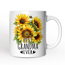 Load image into Gallery viewer, Best Grandma Ever Personalized Mug, Sunflower Grandmother Gift With Custom Name and Date
