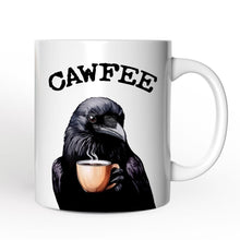 Cargar imagen en el visor de la galería, Cawfee Crow Personalized Mug, Funny Bird Lover Gift With Custom Name
