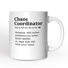 Cargar imagen en el visor de la galería, Chaos Coordinator Definition Personalized Mug, Funny Gift For Her With Name
