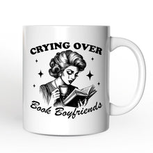 Load image into Gallery viewer, Crying Over Book Boyfriends Personalized Mug, Retro Anti-Valentine Funny Gift With Custom Name

