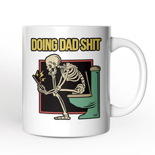 Load image into Gallery viewer, Doing Dad Stuff Personalized Mug, Funny Toilet Skeleton Gift For Dad With Custom Name
