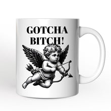 Cargar imagen en el visor de la galería, Funny Valentine&#39;s Day Cupid Personalized Mug, Vintage Sarcastic Gift With Custom Name
