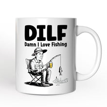 Carregar imagem no visualizador da galeria, I Love Fishing Personalized Mug, Playful Fisherman Lover Man's Gift With Custom Name
