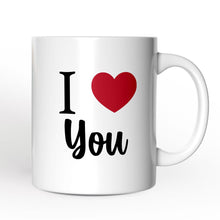 Carregar imagem no visualizador da galeria, I Love You Personalized Mug, Romantic I Heart You Gift With Custom Name

