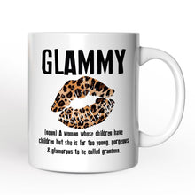 Carregar imagem no visualizador da galeria, Leopard Lips Glammy Definition Personalized Mug, Coquette Grandma Gift With Custom Name
