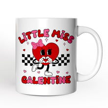 Carregar imagem no visualizador da galeria, Little Miss Galentine Personalized Mug, Single Women Pink Valentine's Day Gift With Custom Name
