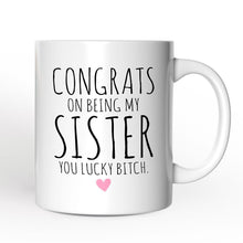 Carregar imagem no visualizador da galeria, Lucky Sister Personalized Mug, Funny Sister Gift With Custom Name
