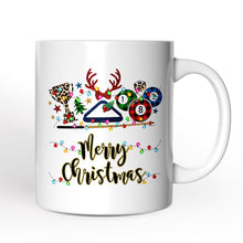Carregar imagem no visualizador da galeria, Personalized Mug Billiards Buffalo Plaid Christmas, Pool Balls Snooker Gift
