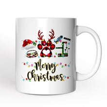 Carregar imagem no visualizador da galeria, Personalized Mug Cat Buffalo Plaid Christmas, Cat Mom Gift
