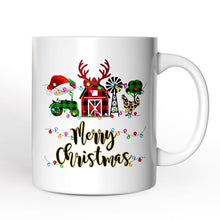 Carregar imagem no visualizador da galeria, Personalized Mug Farm Buffalo Plaid Christmas, Farmhouse Gift
