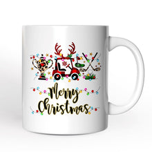 Carregar imagem no visualizador da galeria, Personalized Mug Golf Buffalo Plaid Christmas, Golf Cart, Putter and Trophy Golfing Gift
