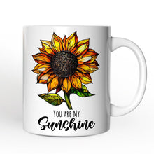 Carregar imagem no visualizador da galeria, Sunflower Stained Glass Personalized Mug, Sunshine in Life Custom Name Gift

