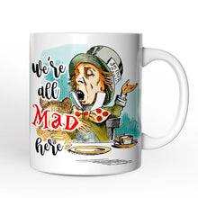Load image into Gallery viewer, The Mad Hatter Tea Party Personalized Mug, Vintage 1860s Alice's Adventure in Wonderland
