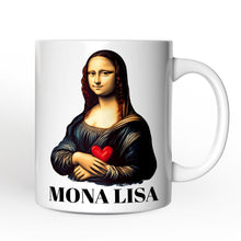 Carregar imagem no visualizador da galeria, Valentine Style Mona Lisa Personalized Mug, Leonardo da Vinci Vintage Art Lover Gift
