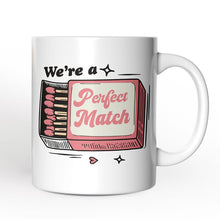 Load image into Gallery viewer, We're a Perfect Match Personalized Mug for Couple, Retro Cute Gift With Custom Names
