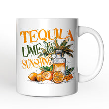 Carregar imagem no visualizador da galeria, Tequila Lime &amp; Sunshine Personalized Mug, Tropical Summer Gift with Custom Name
