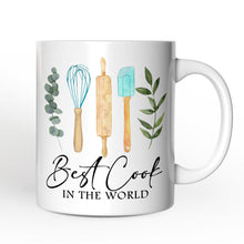 Carregar imagem no visualizador da galeria, Best Cook Minimalist Personalized Mug, Chef Custom Gift with Name
