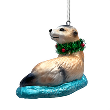 Load image into Gallery viewer, (Pre-Order) Cute Otter Glass Christmas Ornament, Exotic Animal Tree Decoration
