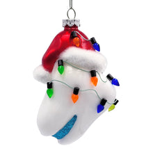 Carregar imagem no visualizador da galeria, Festive Tooth Glass Christmas Ornament, Dentist Gift and Decor
