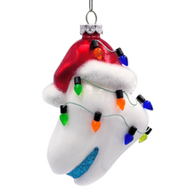 Load image into Gallery viewer, (Pre-Order) Festive Tooth Glass Christmas Ornament, Dentist Gift and Decor
