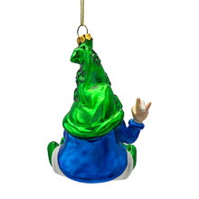 Load image into Gallery viewer, (Pre-Order) Fun Weed Themed Gnome Glass Ornament, Pothead Smoker Unique Holiday Gift
