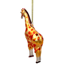 Load image into Gallery viewer, Giraffe Glass Christmas Ornament
