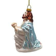 Carregar imagem no visualizador da galeria, Praying Jesus Handcrafted Glass Christmas Ornament, Religious Christian Tree Decoration
