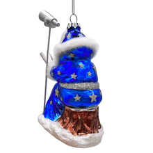 Load image into Gallery viewer, (Pre-Order) Santa the Astronomer Glass Christmas Ornament, Science and Astronomy Themed Holiday Gift
