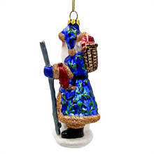 Load image into Gallery viewer, (Pre-Order) Victorian Vagabound Santa Claus Glass Christmas Ornament, Purple Tree Decor
