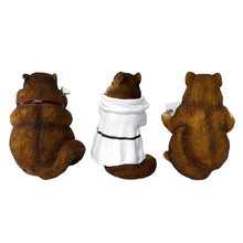 Load image into Gallery viewer, Whimsical Chipmunk Trio Set of Three Figurines, 5&quot; Cute Desk Decor and Garden Statues
