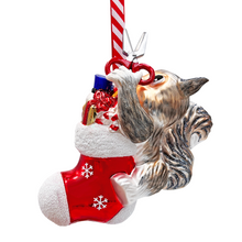 Load image into Gallery viewer, (Pre-Order) Whimsical Cute Squirrel Glass Ornament, Funny Adorable Animal Gift for Kids
