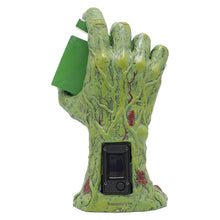 Load image into Gallery viewer, Horror Film Night Zombie Hand Statue, 10&quot; Solar Powered Halloween Themed Garden Figurine
