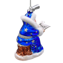 Load image into Gallery viewer, (Pre-Order) Santa the Astronomer Glass Christmas Ornament, Science and Astronomy Themed Holiday Gift
