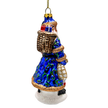 Load image into Gallery viewer, (Pre-Order) Victorian Vagabound Santa Claus Glass Christmas Ornament, Purple Tree Decor
