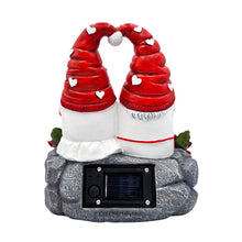 Load image into Gallery viewer, Soulmate Valentine Gnome Couple Solar Powered Figurine, 6" Romantic Room Statue Decoration
