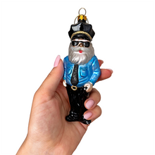 Load image into Gallery viewer, (Pre-Order) Santa the Police Officer Glass Christmas Ornament, Law Enforcement Cop Tree Decor
