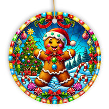 Load image into Gallery viewer, Festive Candyland Gingerbread Man Ornament, Sweet Christmas Gift
