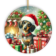 Carregar imagem no visualizador da galeria, Festive Dachshund Delight Ornament, Joyful Gift and Decor for Christmas Tree
