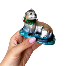 Load image into Gallery viewer, (Pre-Order) Cute Otter Glass Christmas Ornament, Exotic Animal Tree Decoration
