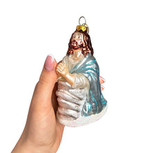 Carregar imagem no visualizador da galeria, Praying Jesus Handcrafted Glass Christmas Ornament, Religious Christian Tree Decoration
