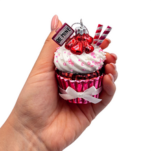Load image into Gallery viewer, (Pre-Order) Romantic Cupcake Glass Ornament, Romantic Keepsake Christmas Decor
