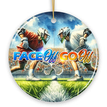 Carregar imagem no visualizador da galeria, Lacrosse Face Off Go Off Ornament, Christmas Gift and Tree Decor for Sport Lovers
