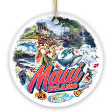 Carregar imagem no visualizador da galeria, Majestic Maui Island Christmas Ornament, Hawaiian Tropical Paradise Gift and Travel Souvenir
