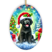Load image into Gallery viewer, Sparkling Yuletide Black Labrador Retriever Ornament, Joyful Christmas Gift
