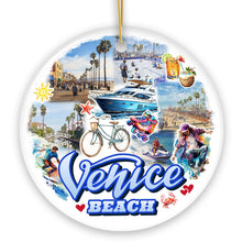 Carregar imagem no visualizador da galeria, Vibrant Venice Beach Ornament, Californian Coastal Urban Christmas Gift and Keepsake
