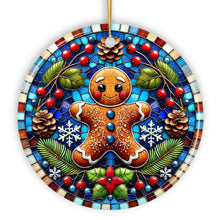 Carregar imagem no visualizador da galeria, Winter Woodland Gingerbread Man Ornament, Cozy Yuletide Companion for Christmas Decor
