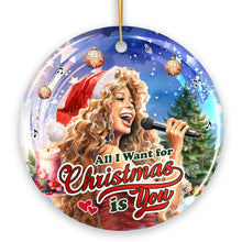 Carregar imagem no visualizador da galeria, Artistic Classic Holiday Melody Ornament, All I Want for Christmas Is You, Celebrity Singer Gift
